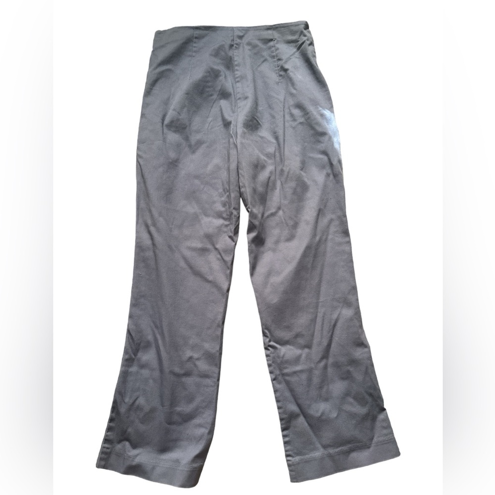 H&M Women’s Solid Cropped Blue/Greyish High Rise Pants - Picture 6 of 7